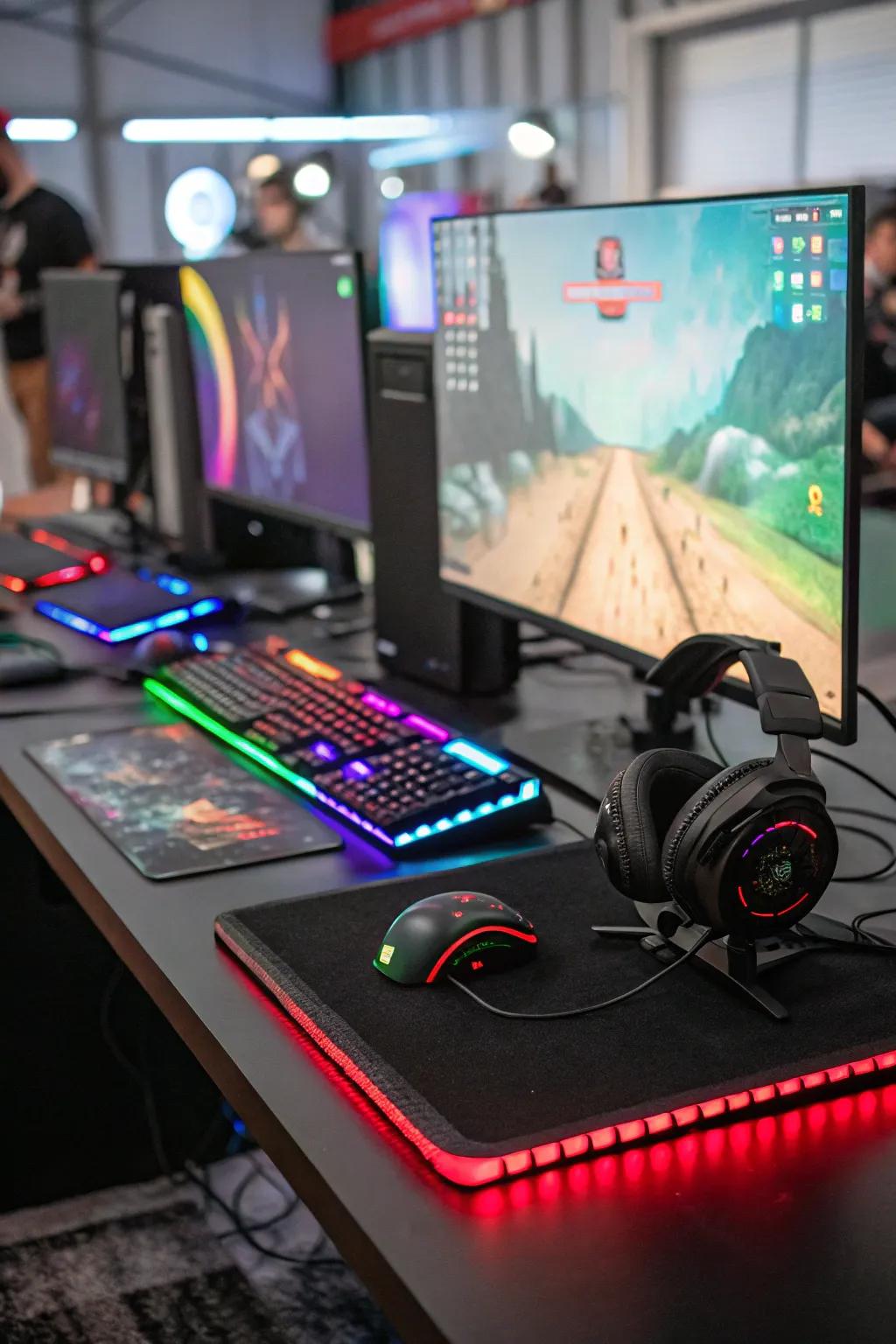 The vibrant RGB lighting enhances your gaming adventures.