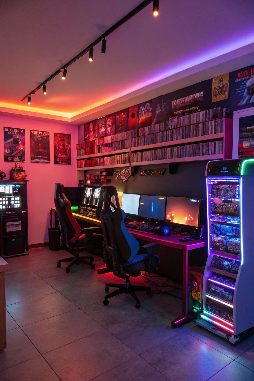 RGB lighting conjures an energetic and captivating gaming ambience.