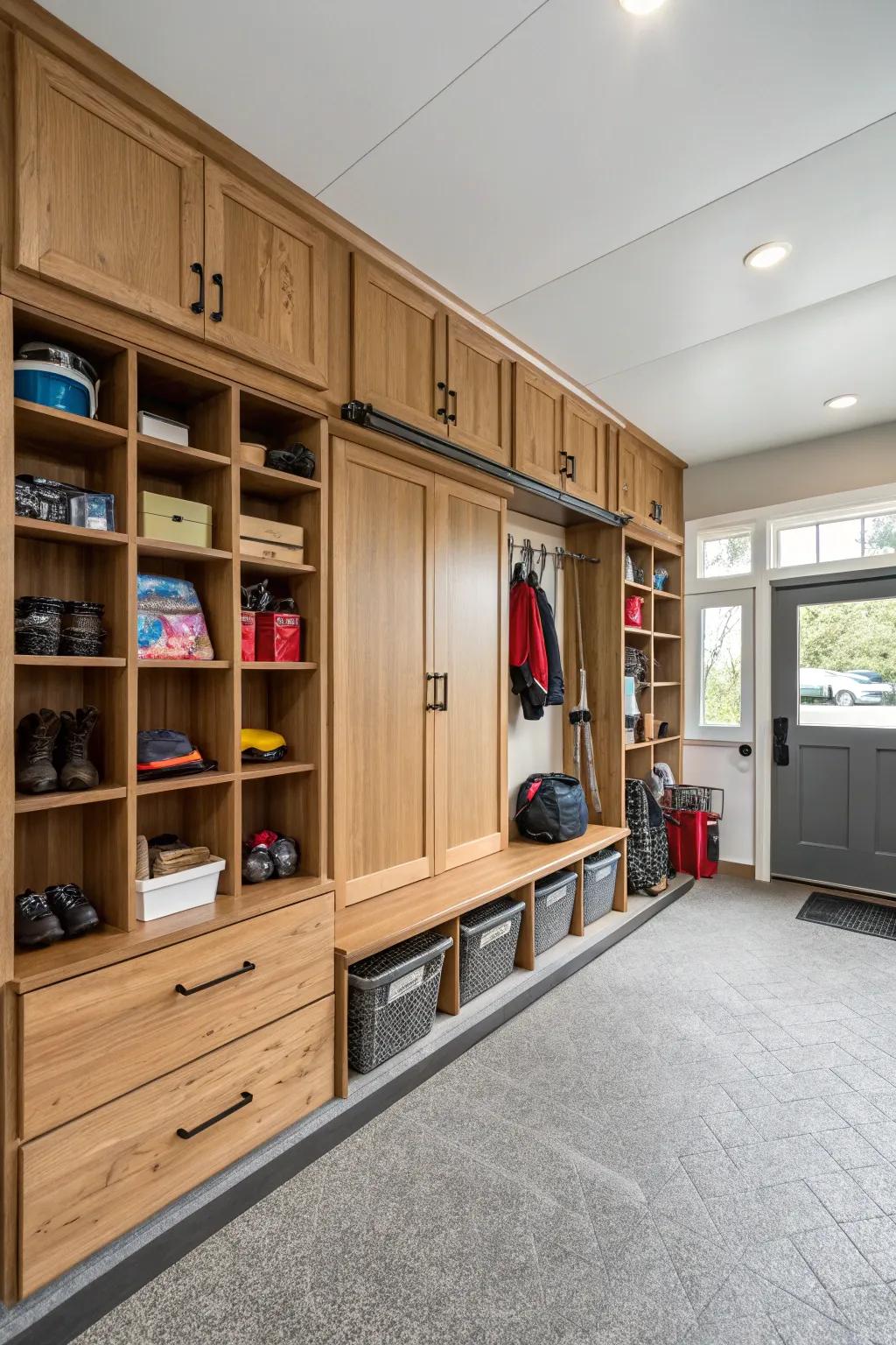 Maximize your available area with integrated storage that conceals mess and ensures a place for everything.