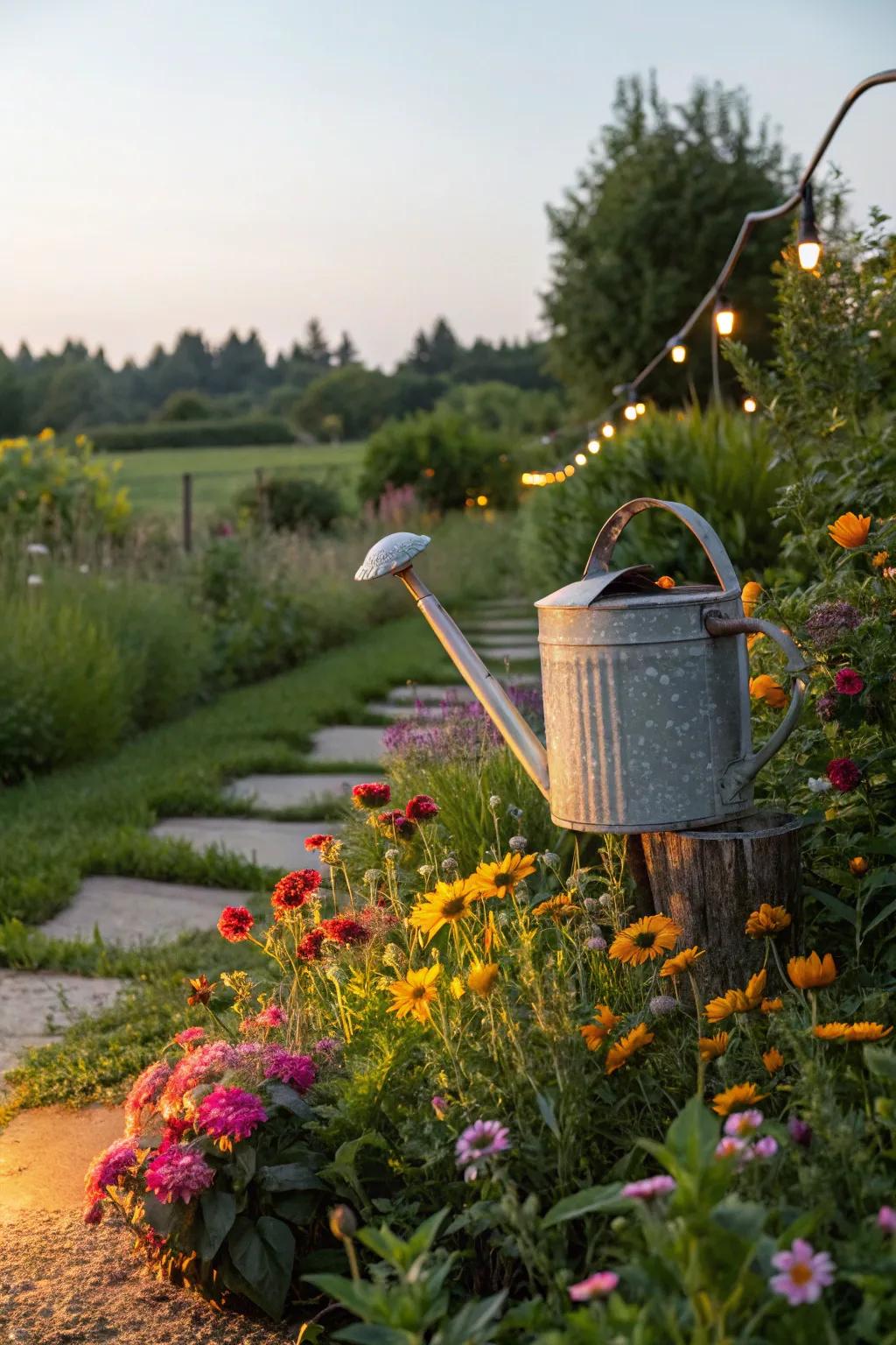 Conjure a magical garden setting with a spout light.