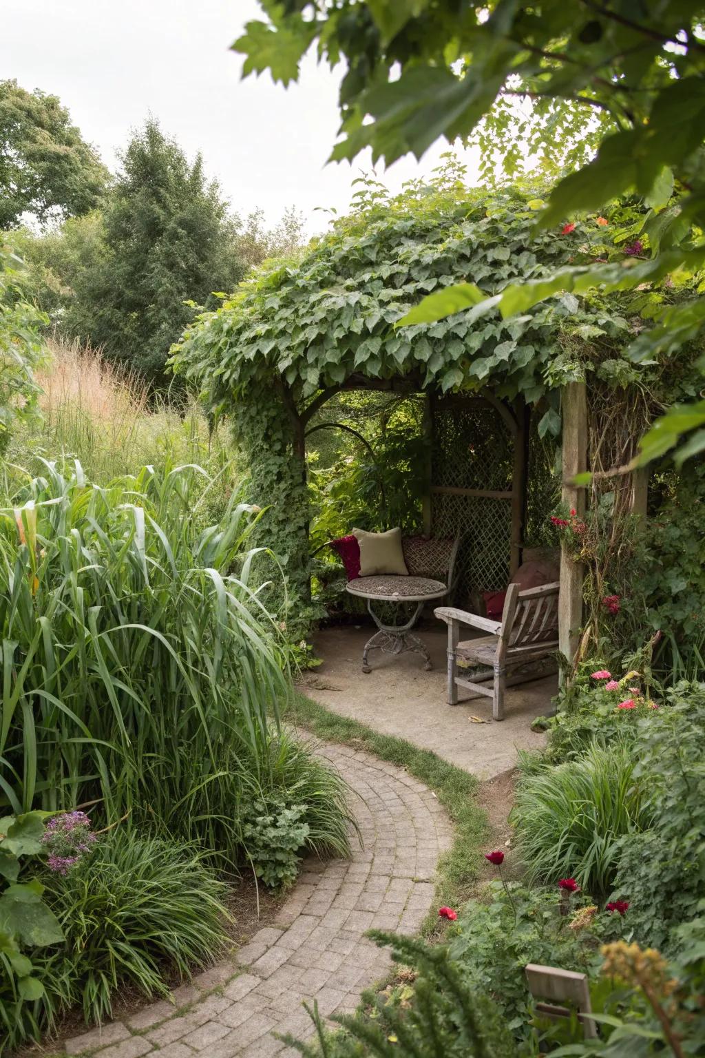 A hidden nook provides a perfect personal escape.