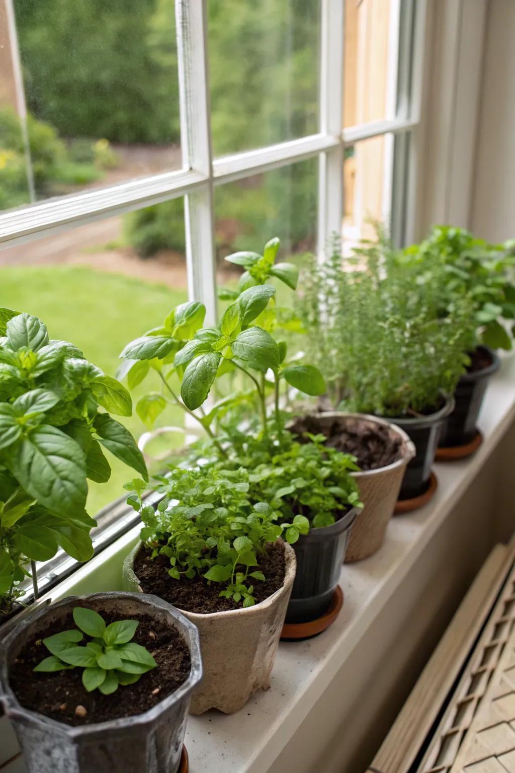 Design a personal herb garden right in your window.