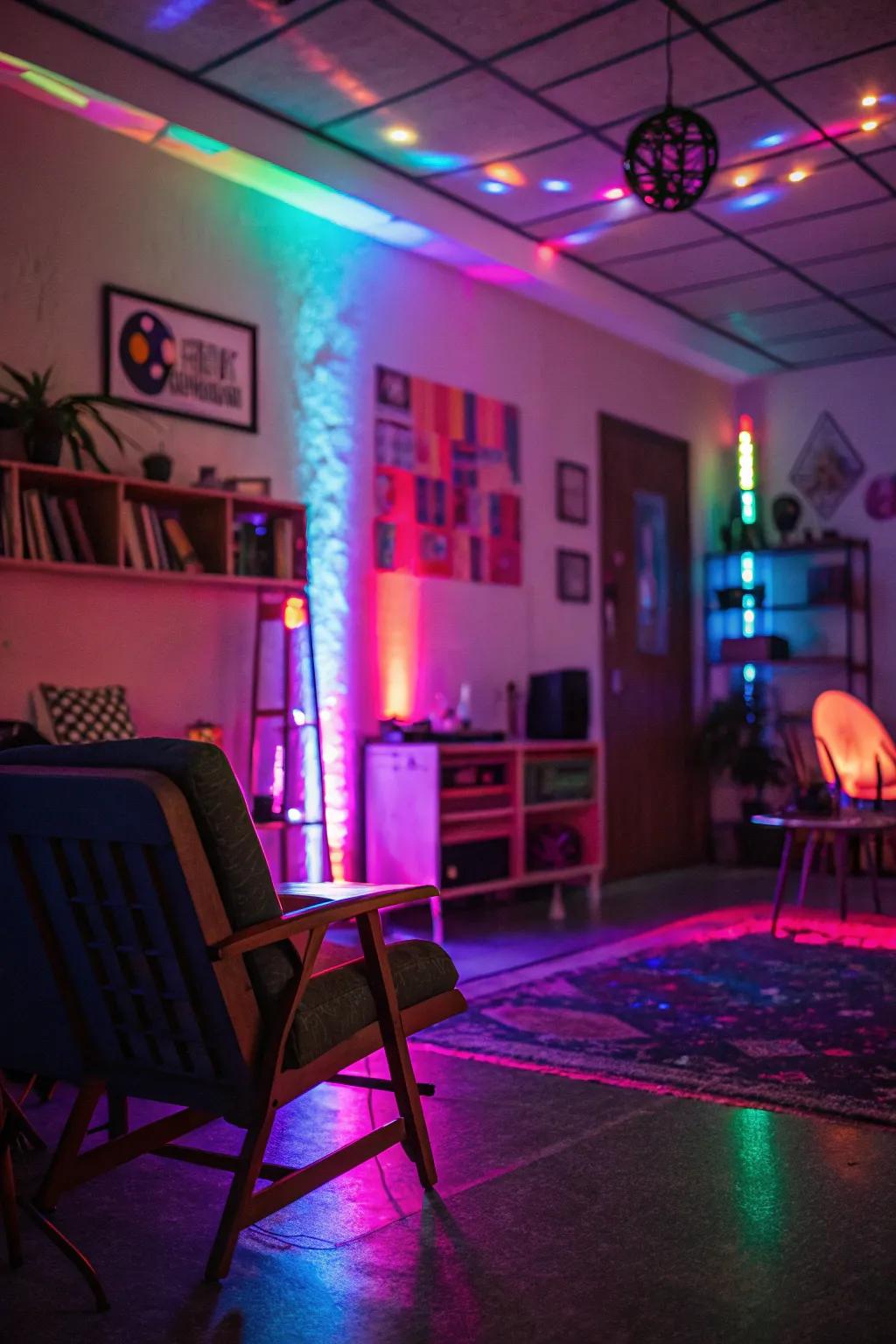 Use blacklights to instantly boost the glow in your space.