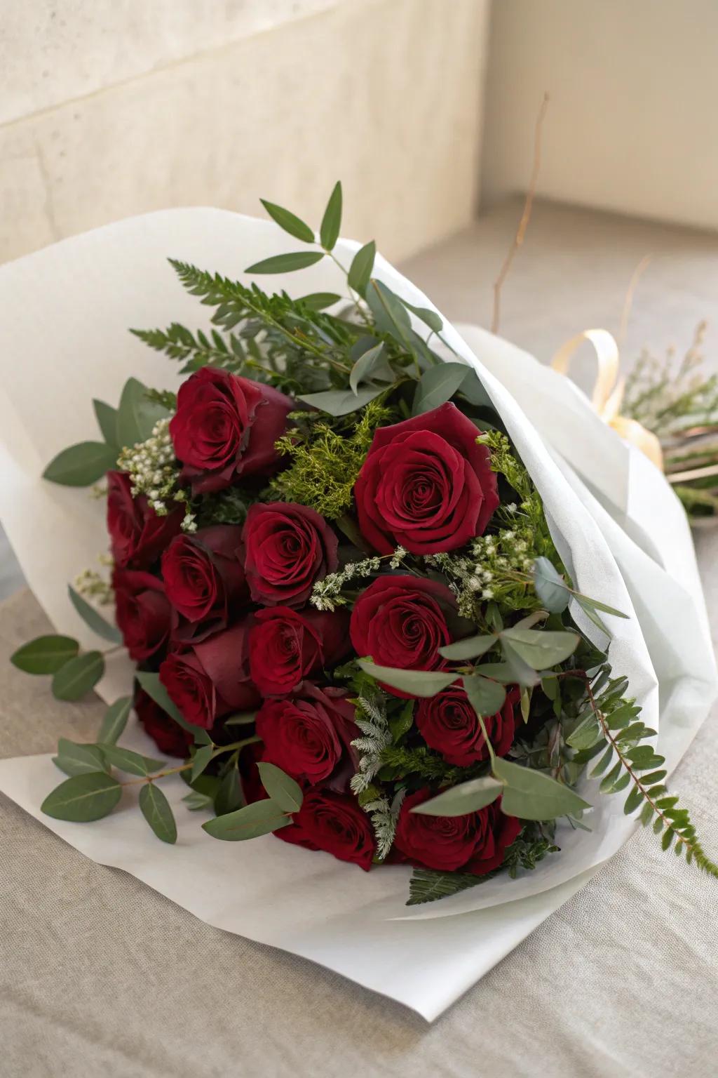 A classic red rose arrangement, ideal for graduation festivities.