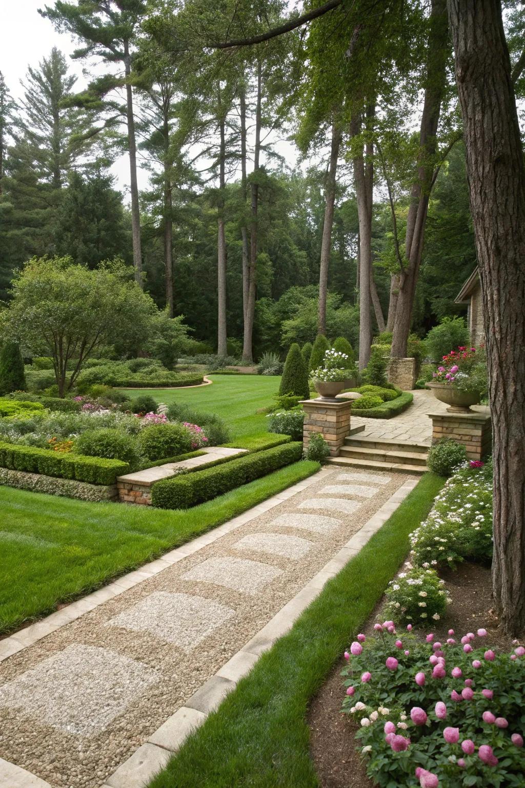 Gravel pathways enhance your garden with grace and practicality.