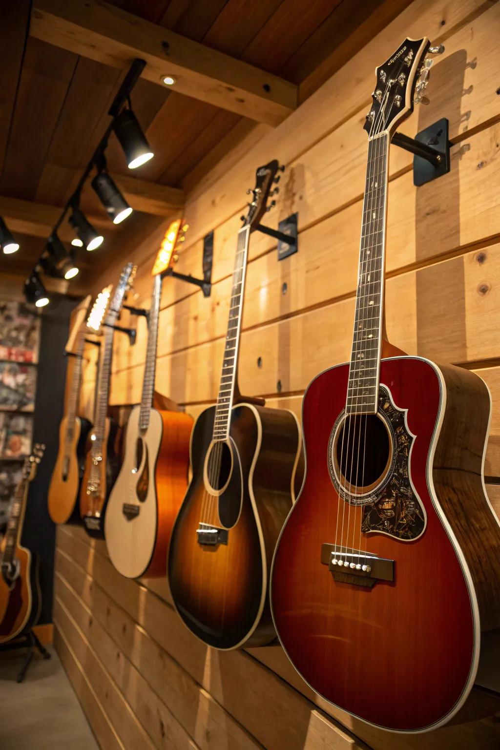 Showcase your guitars as art.