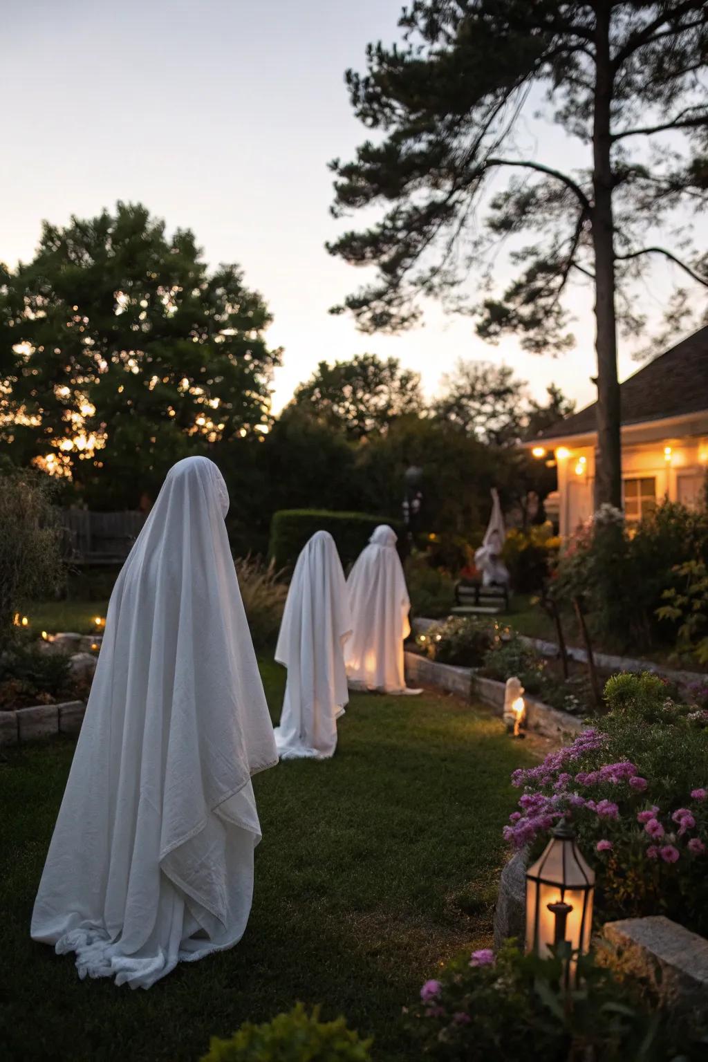Ethereal figures bring a haunting beauty to every outdoor environment.