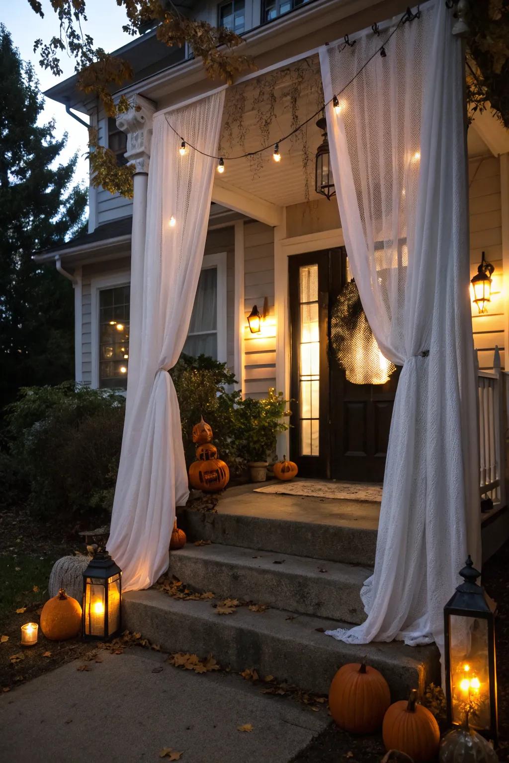 Set the tone for the evening with a spectral entryway.