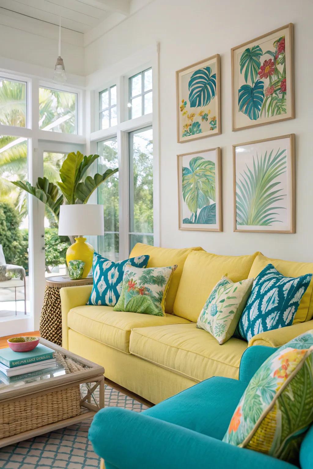 Vivid colors give your decor a burst of Hawaiian energy.