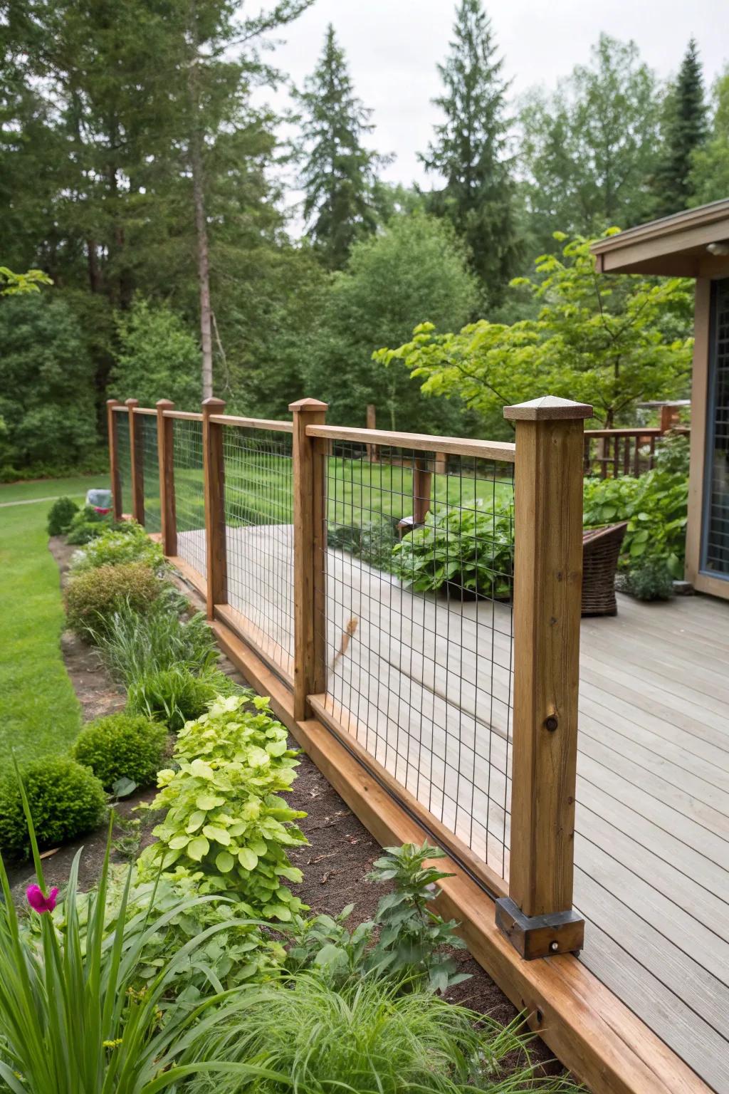 Timber frames combined with cable infill bring a rustic touch to any outdoor space.