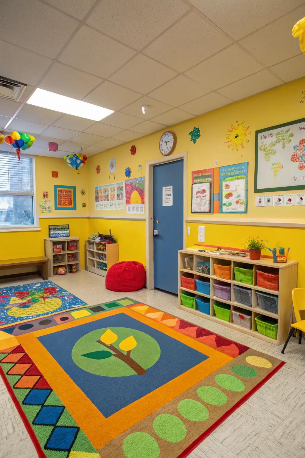 Employ bright colors to cultivate an exciting, lively atmosphere.