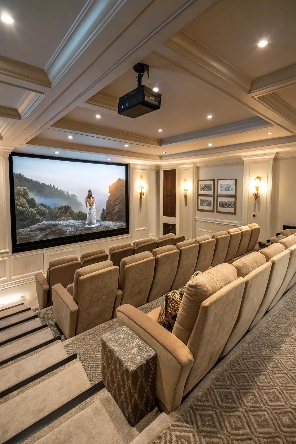 Elevated seating makes sure everyone has the best view in the house.