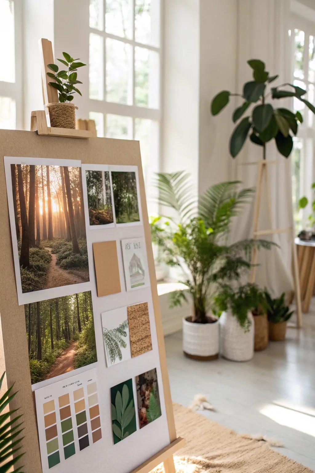 Discover design inspiration from nature, incorporating verdant greenery and grounding earth tones.