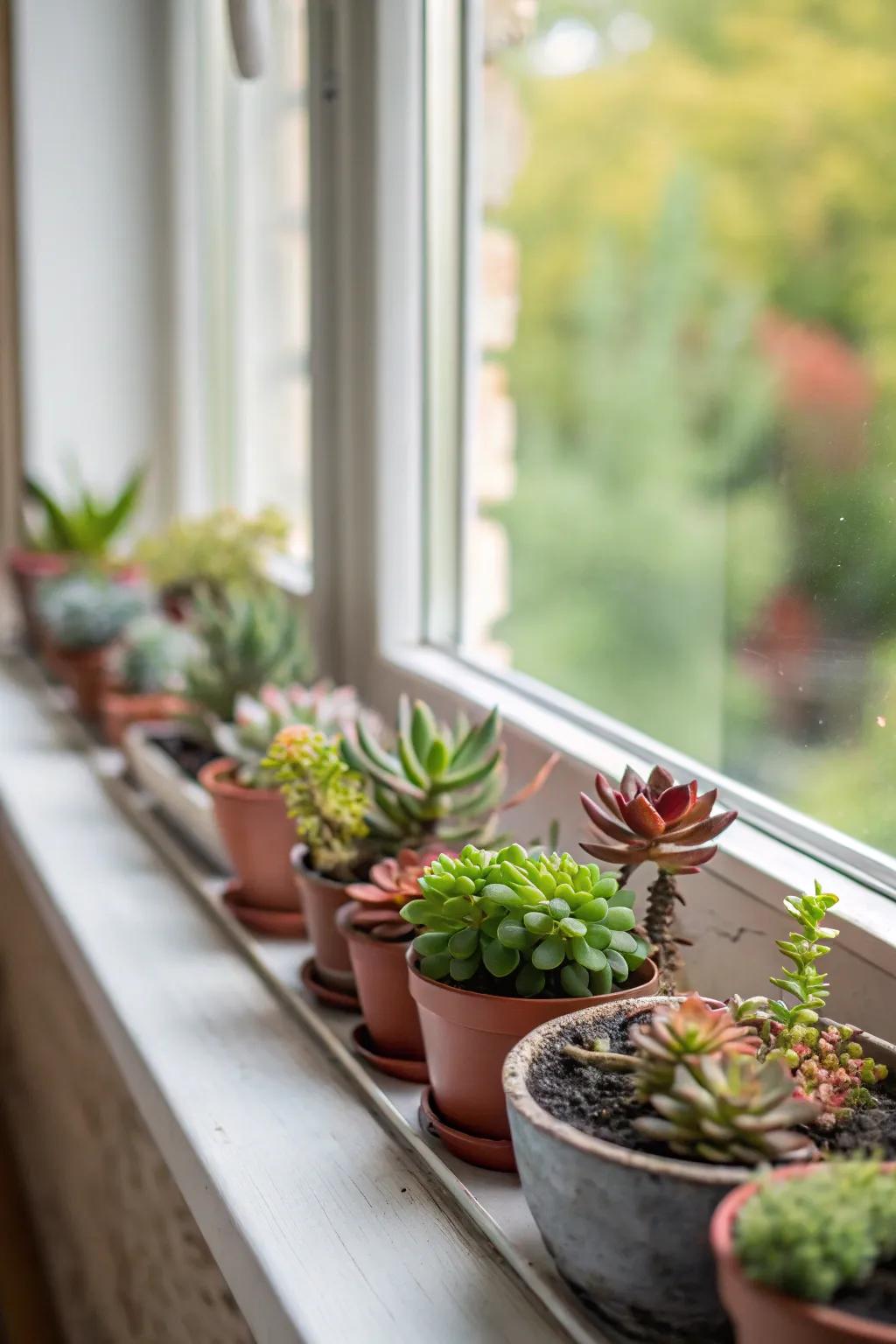 A flourishing display of greenery turns any sill into an invigorating sanctuary.