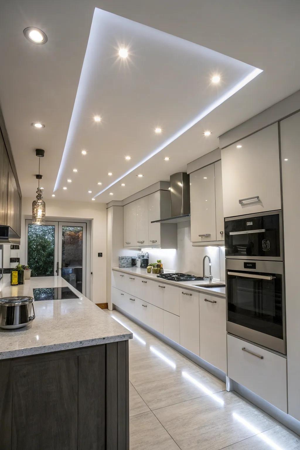 Recessed lights offer a clean, discreet lighting solution.