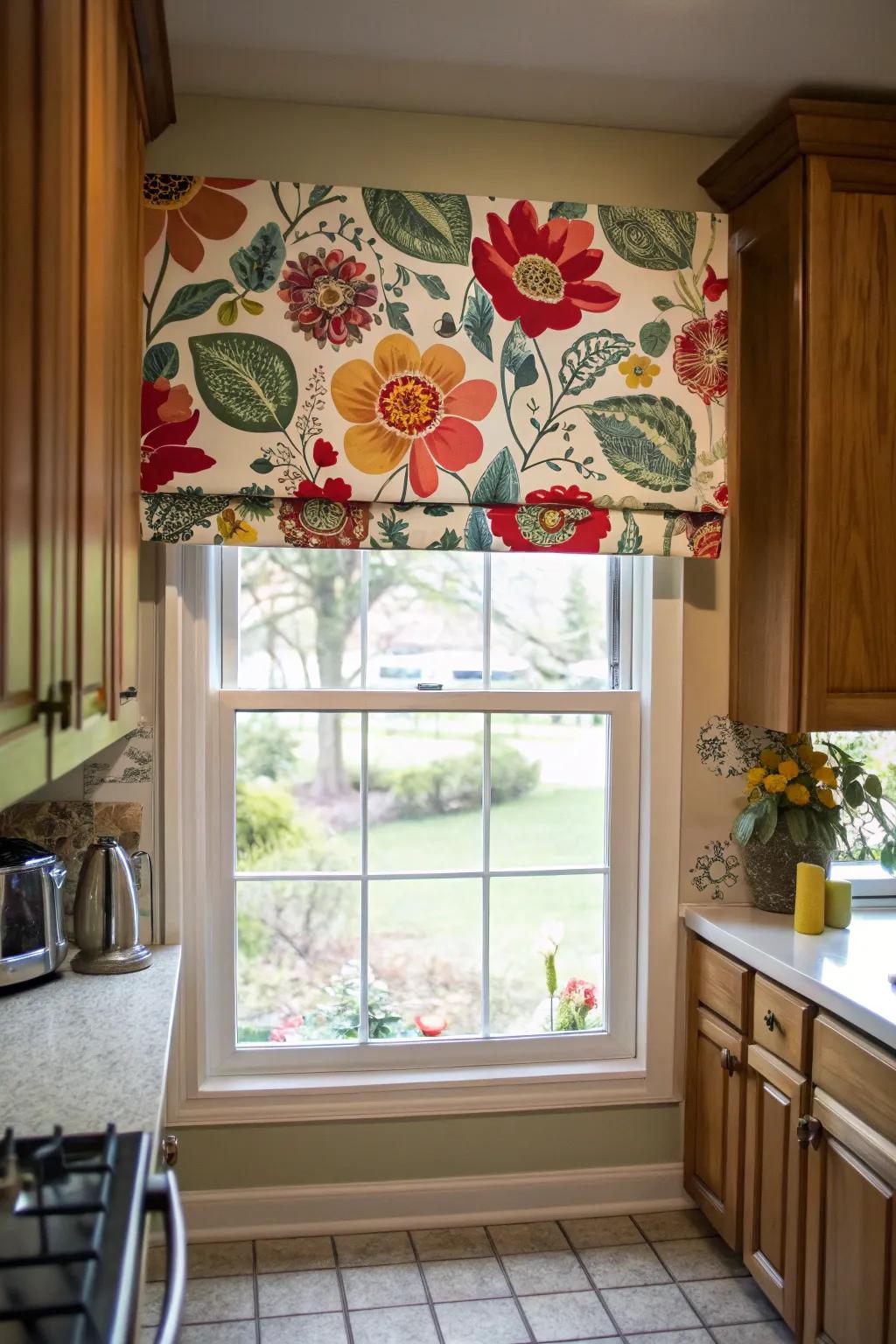 Infuse a splash of color with boldly designed valances.