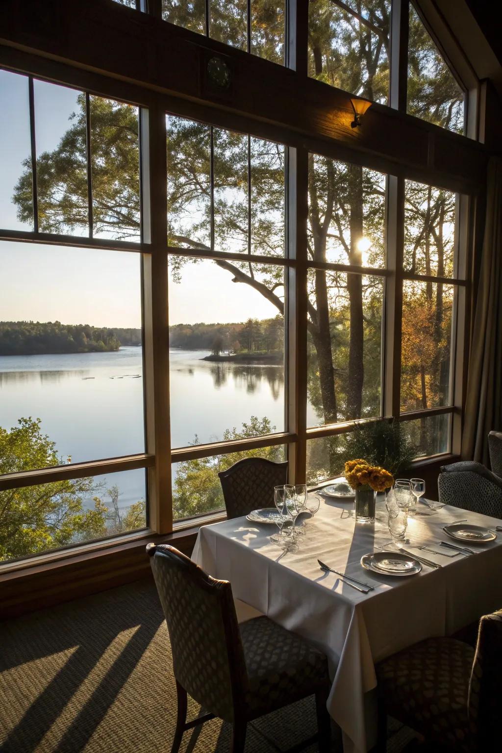 Let the natural light and lake views become a part of your dining experience.