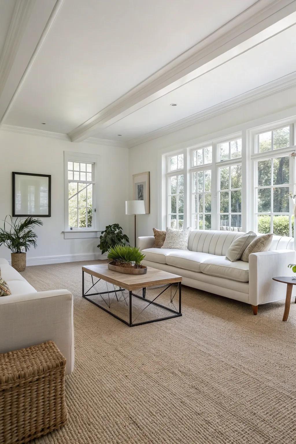 Neutral hues deliver a soothing and adaptable setting.