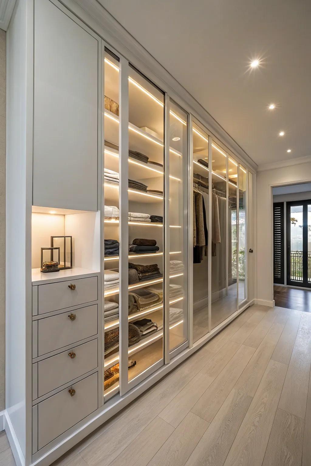 Using vertical space adds sophistication and efficiency.