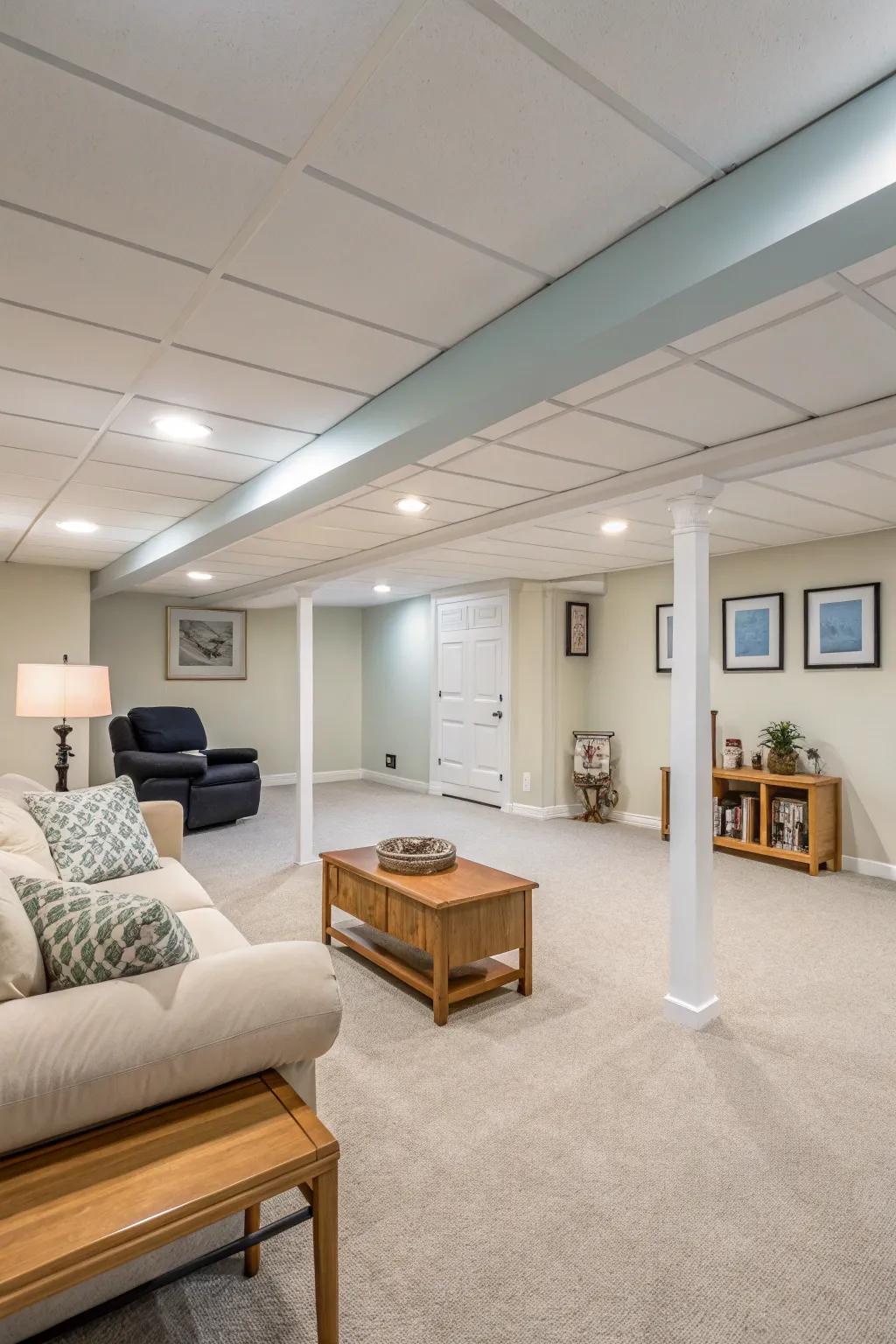 An open design can give a sense of spaciousness, even when headroom is limited.