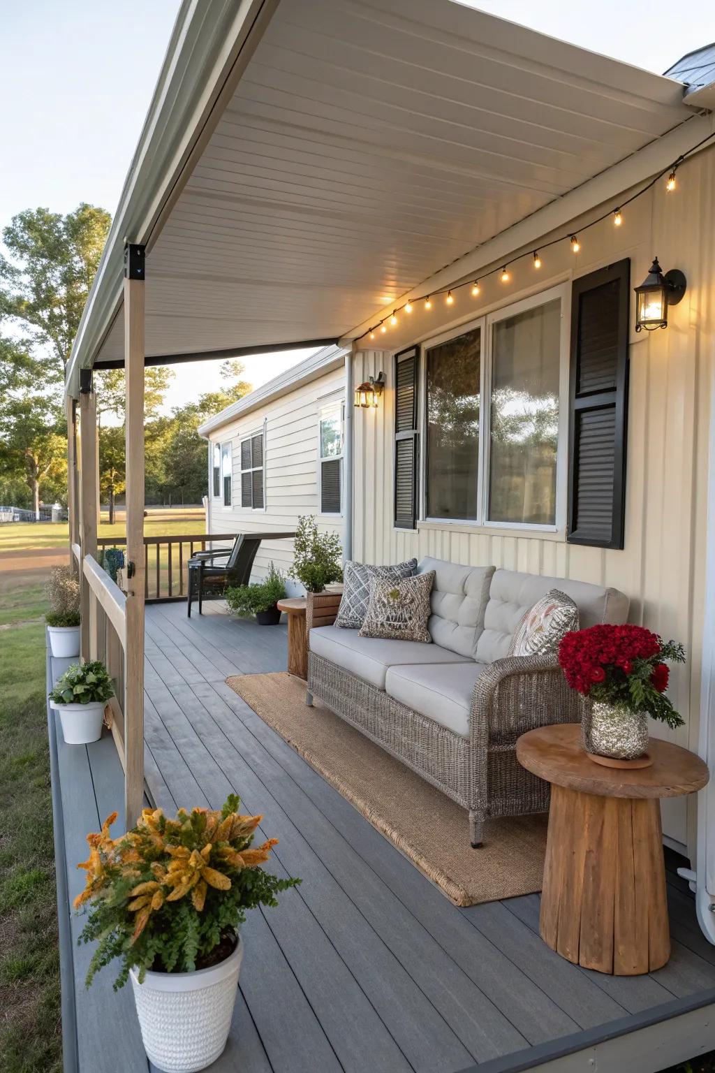 An attractive porch that makes your home more useful and pretty.