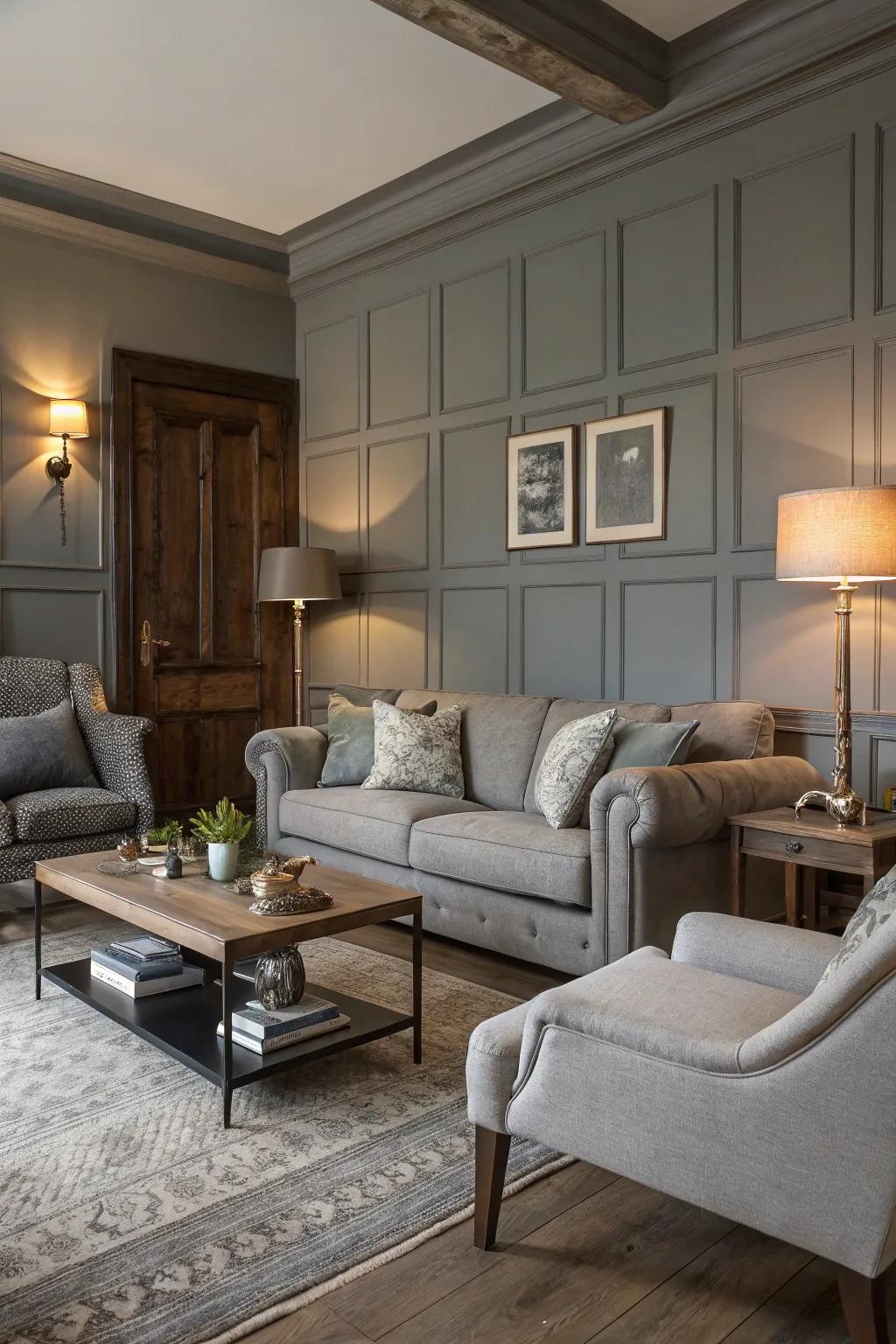 Different shades of grey add depth and character.