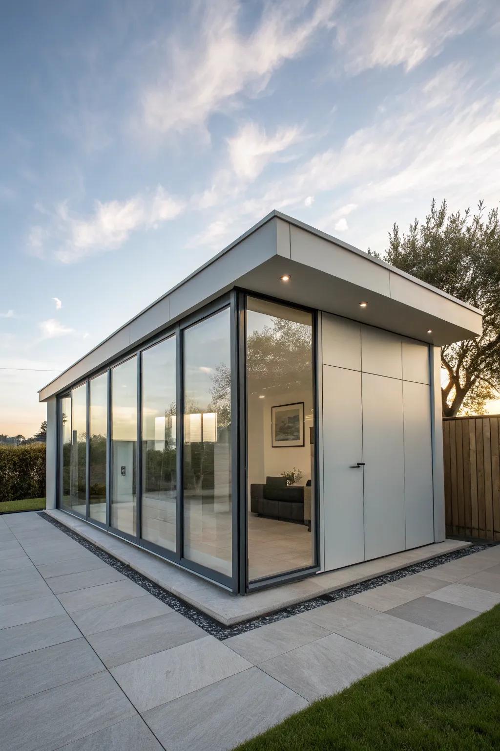 A minimalist structure design that maximizes space and light.