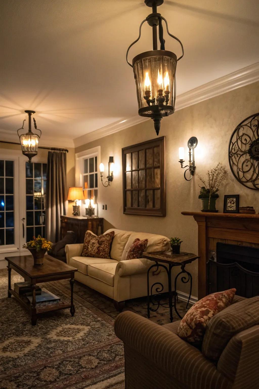 Subdued lighting cultivates a snug and personal speakeasy ambiance.