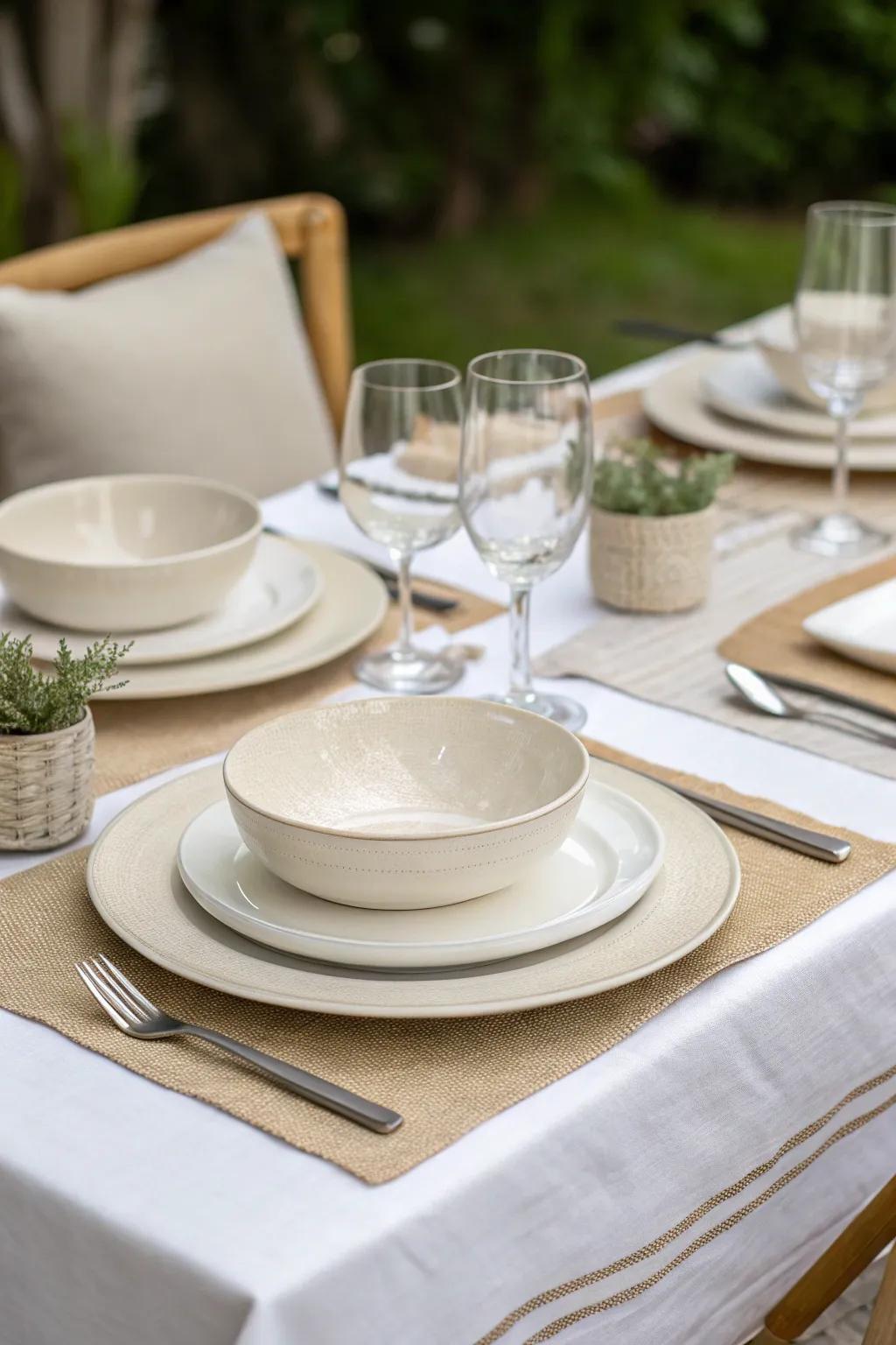 Neutral tones are the ideal foundation for any modern eating experience.