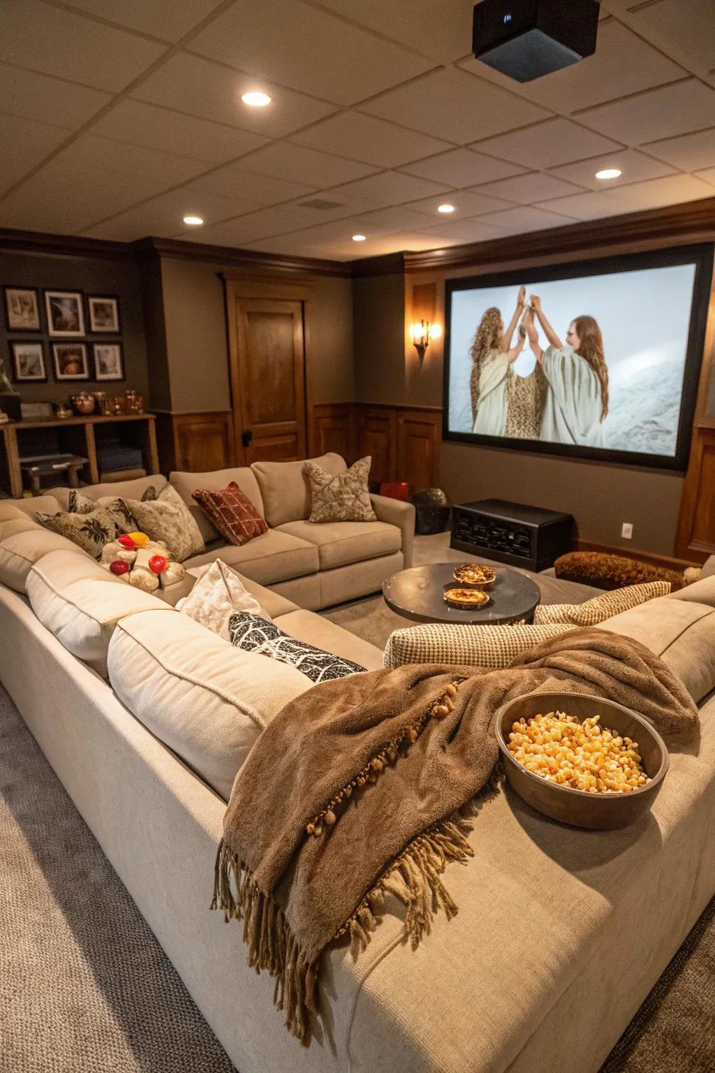 Plush chairs are a necessity for the best home theater experience.