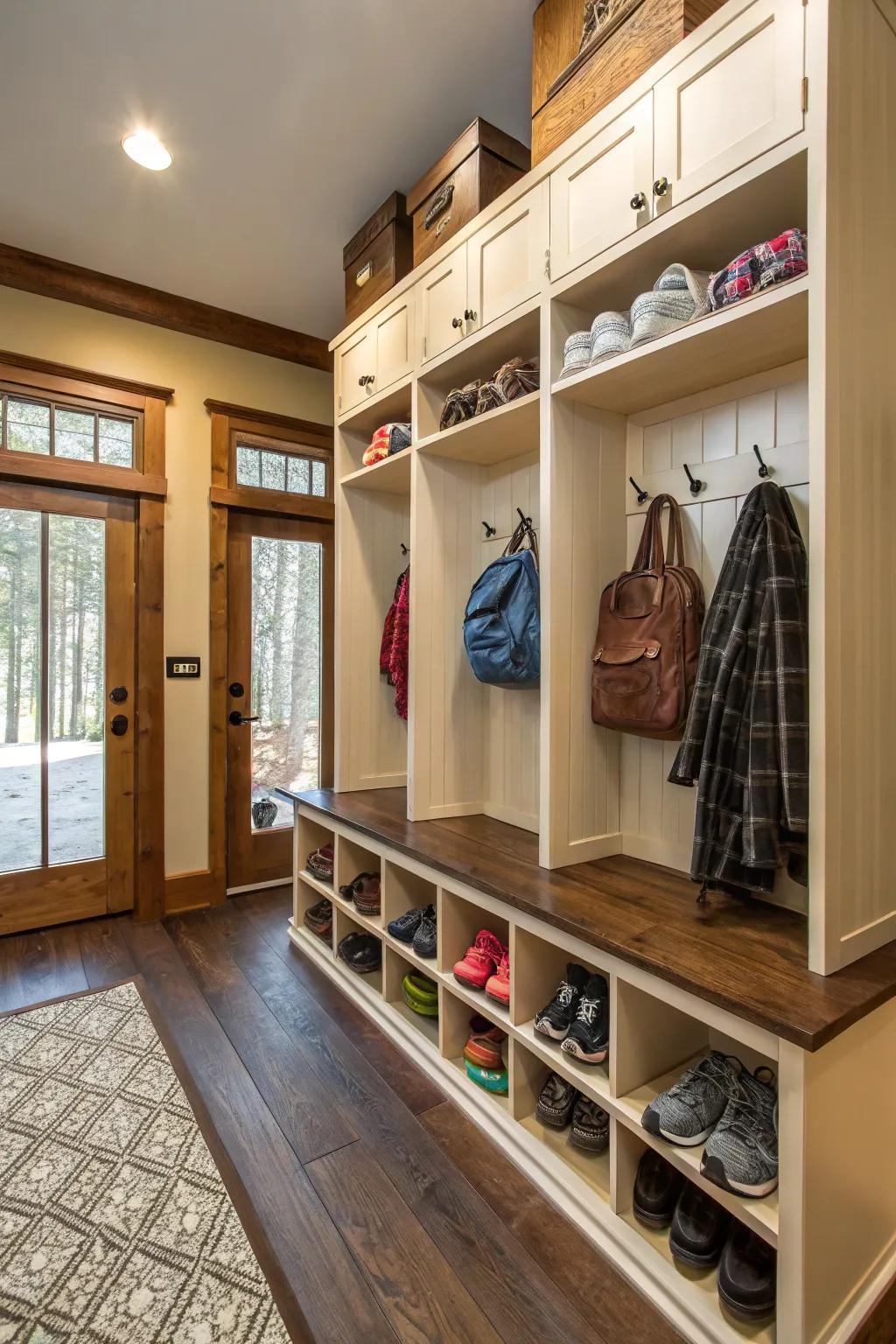 Optimize organization by incorporating a range of storage solutions.