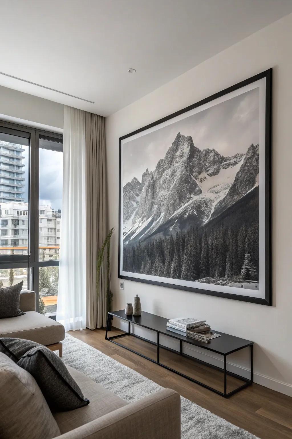 Majestic Mountain Sketches: A Dramatic Focal Point