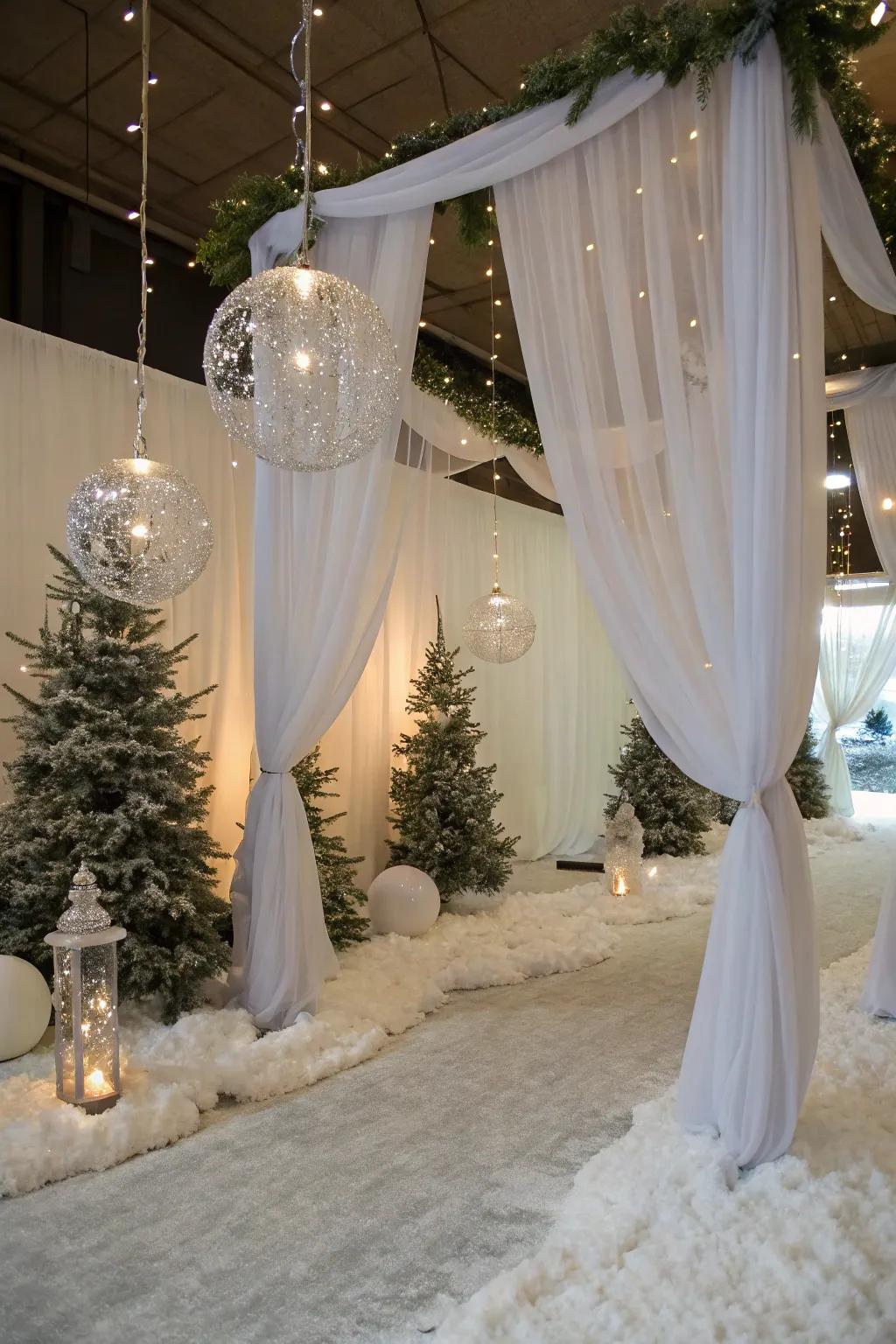 A charming indoor winter scene capturing the magic of the holidays.