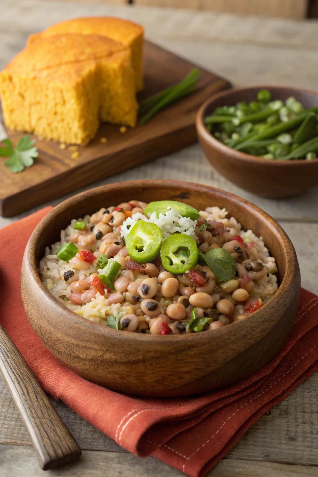A generous serving of classic Deluxe Legume Mix, symbolizing good luck for the New Year.