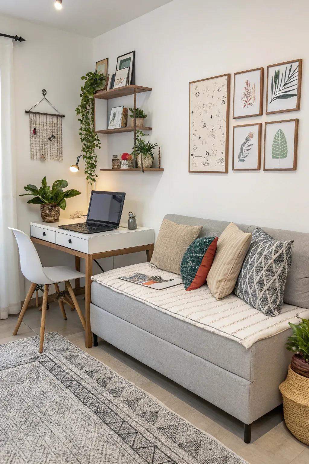 Smart furniture choices that optimize both area and functionality.