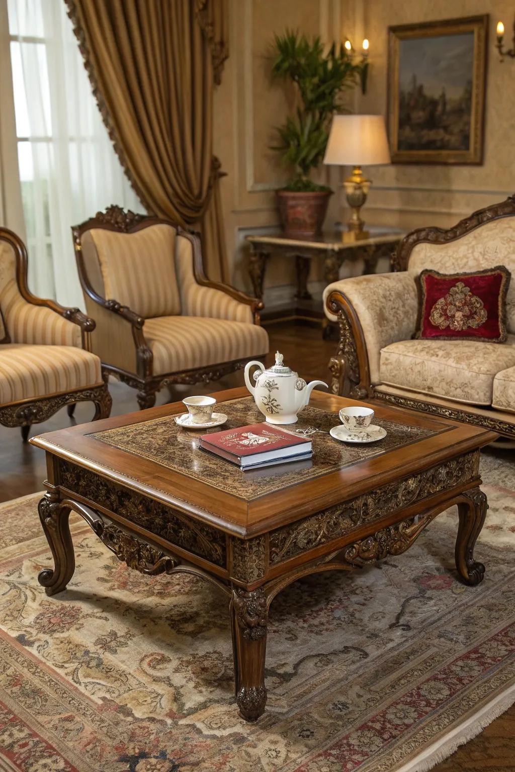 Classic furnishings bring enduring sophistication to your living space.