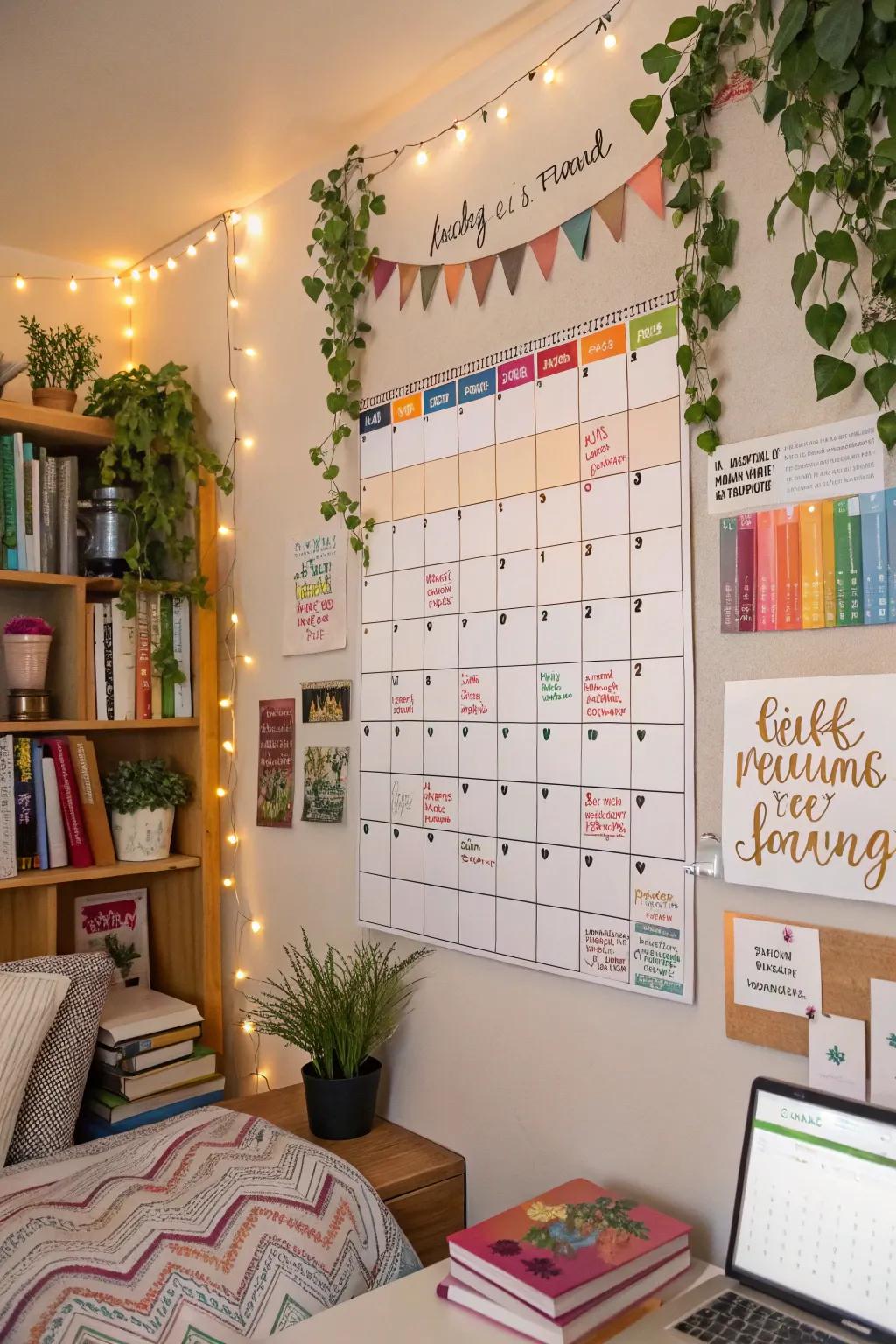 A wall calendar can be both a beautiful display and a tool to stay organized.