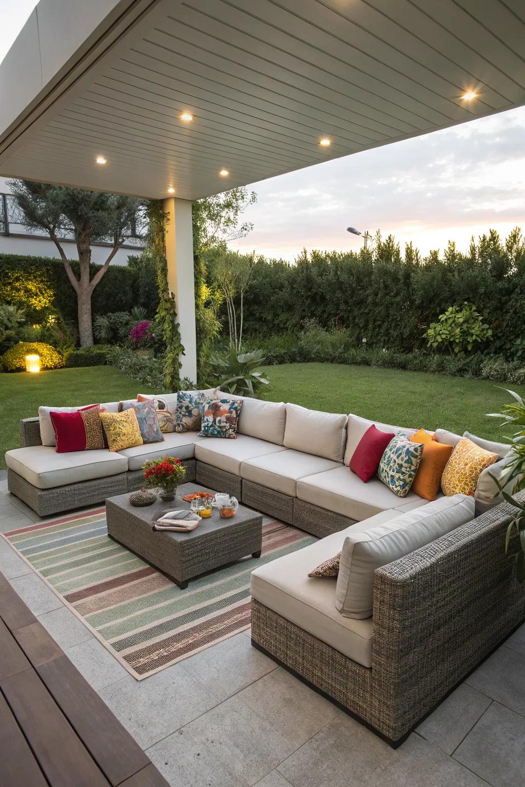 Modular sectionals allow for adaptable seating arrangements suitable for all occasions.