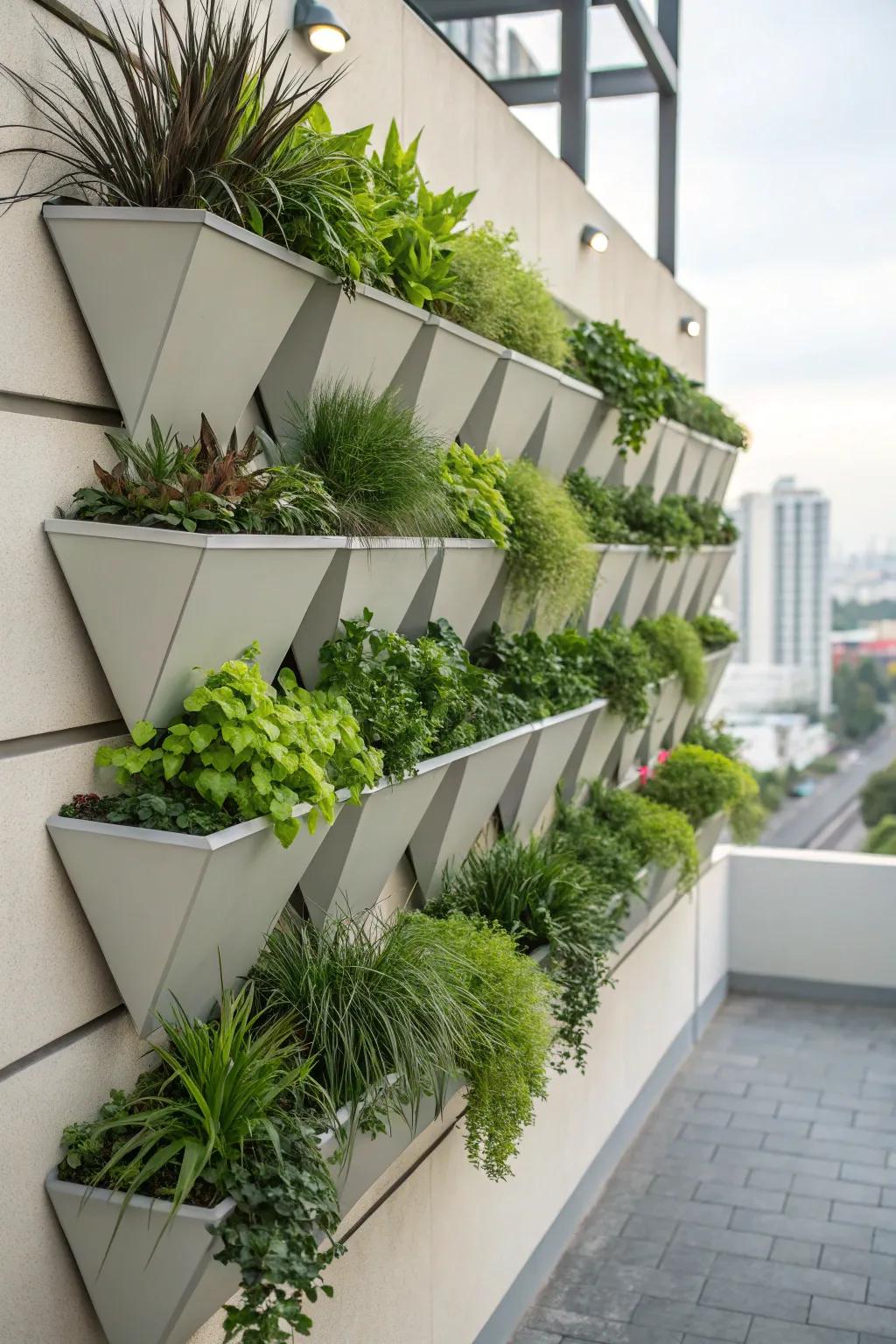 Bring in a modern feel with chic geometric planters.