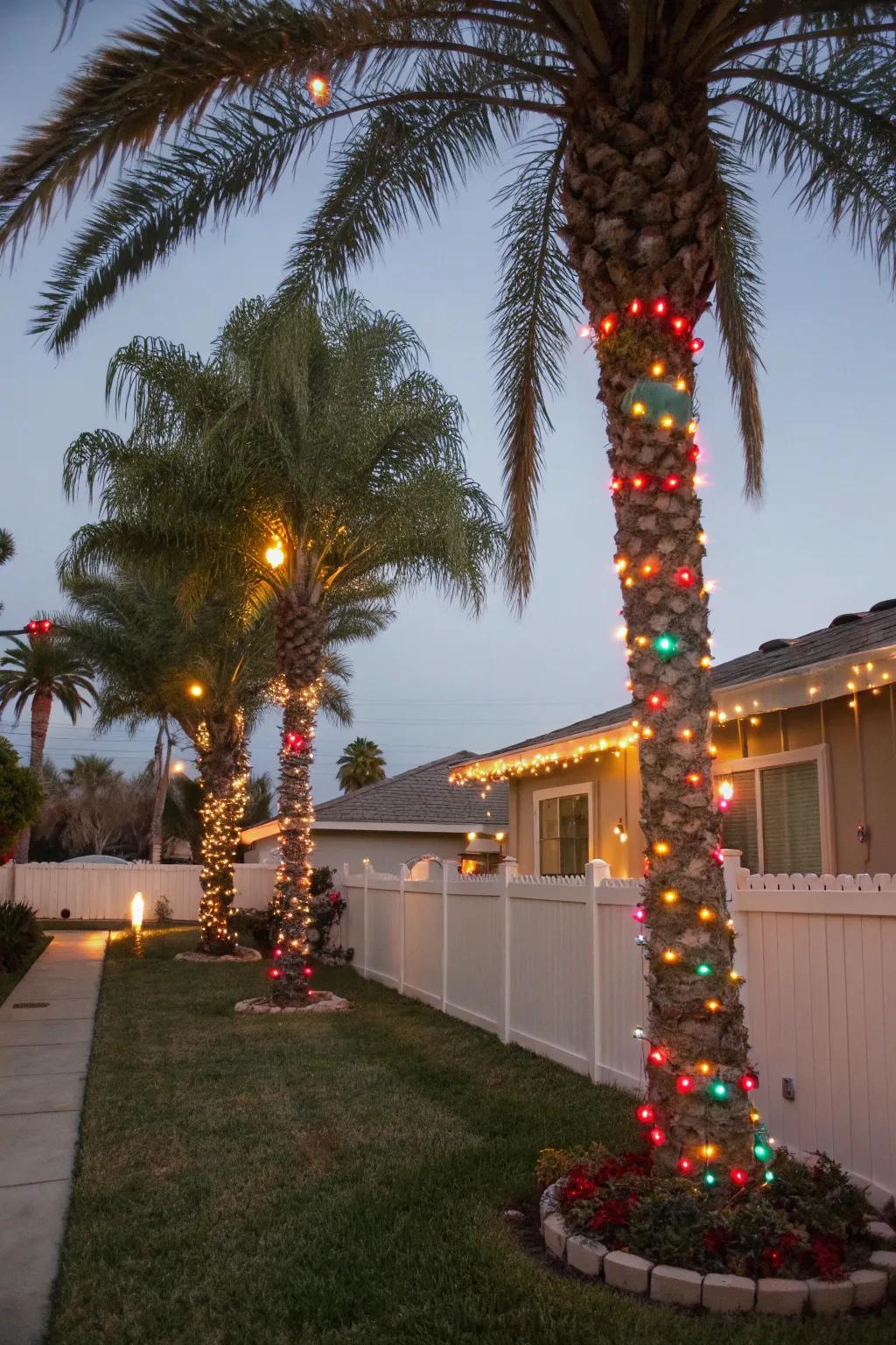 Celebrate with vibrant colors that make your palm trees stand out.