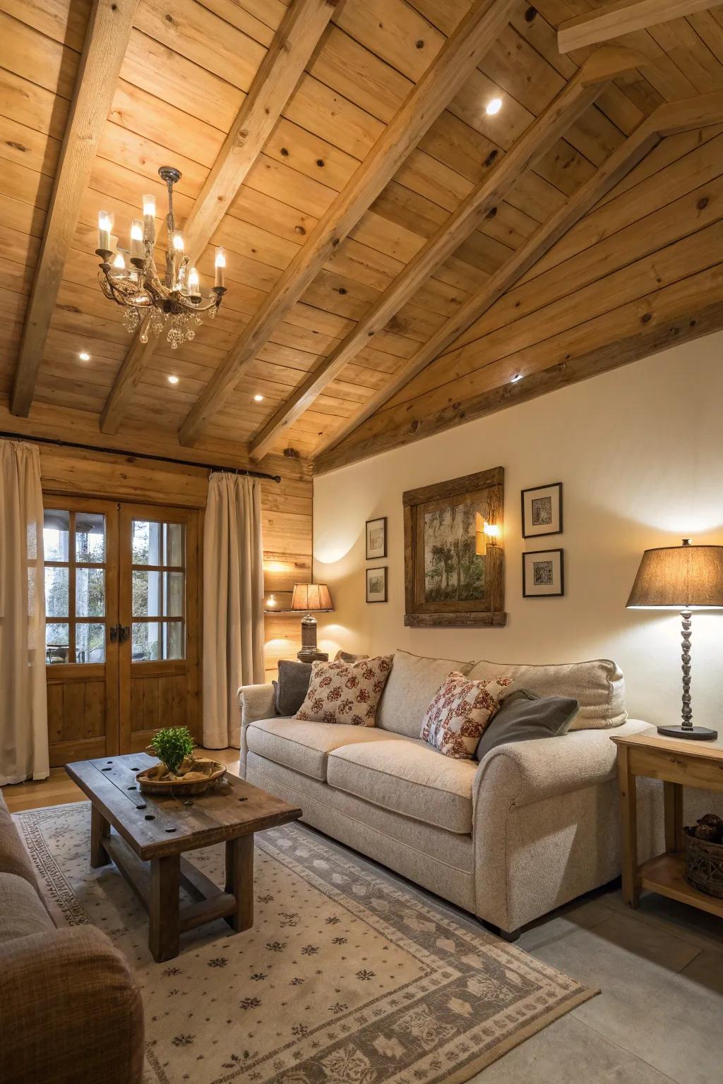 Wood paneling provides warmth and personality to a space.