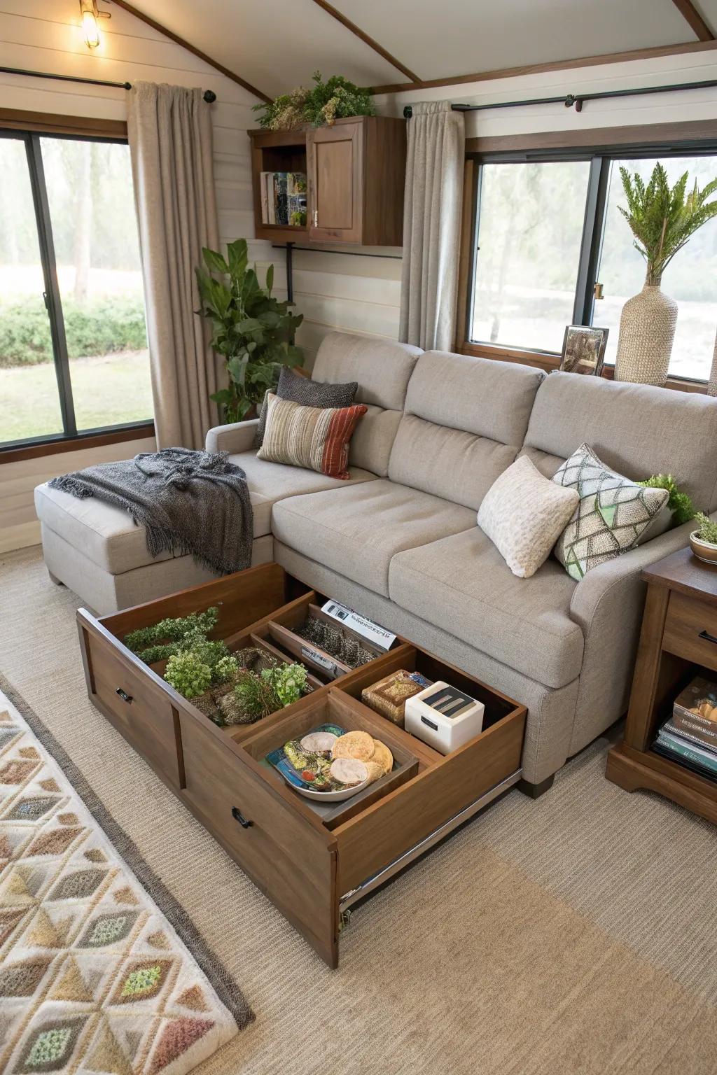 Adaptable furniture maximizes space without compromising on style.