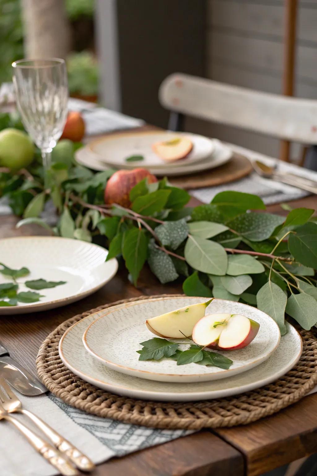 Welcome the beauty of the outdoors with a nature-inspired table arrangement.