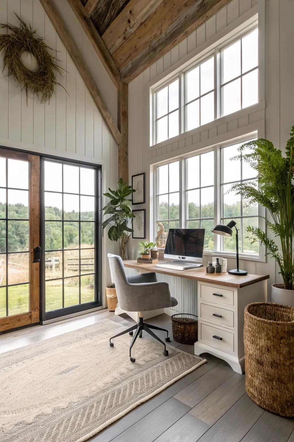Design a stimulating and productive workspace within your pole barn.