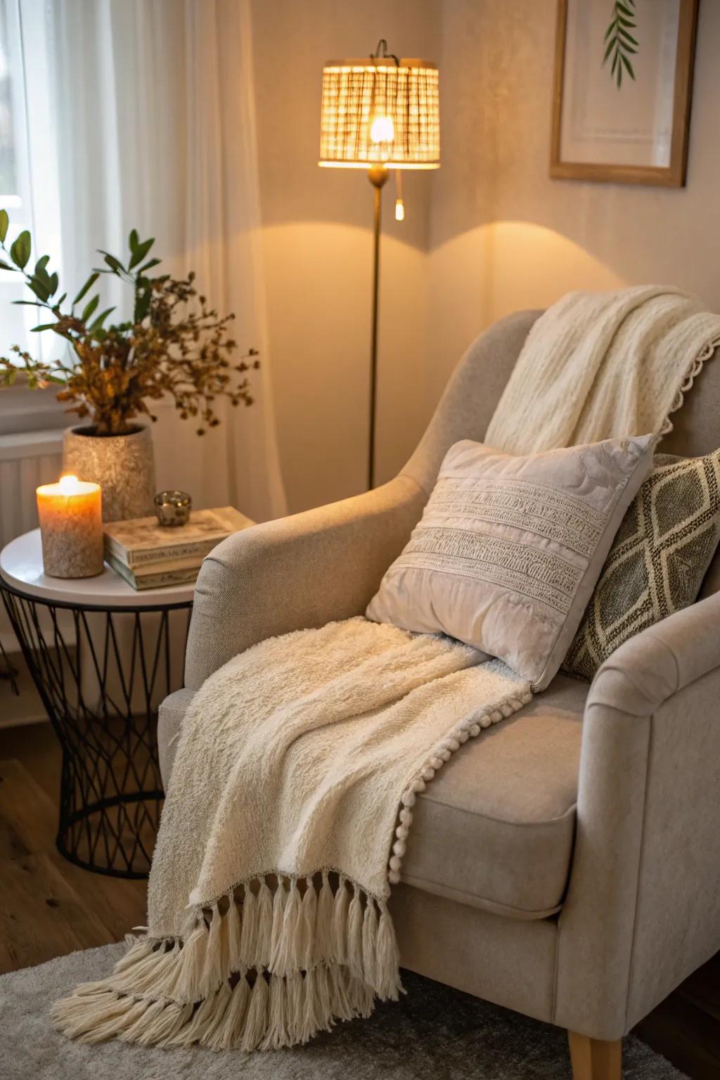 Design your personal cozy corner for peaceful prayer and reflection.