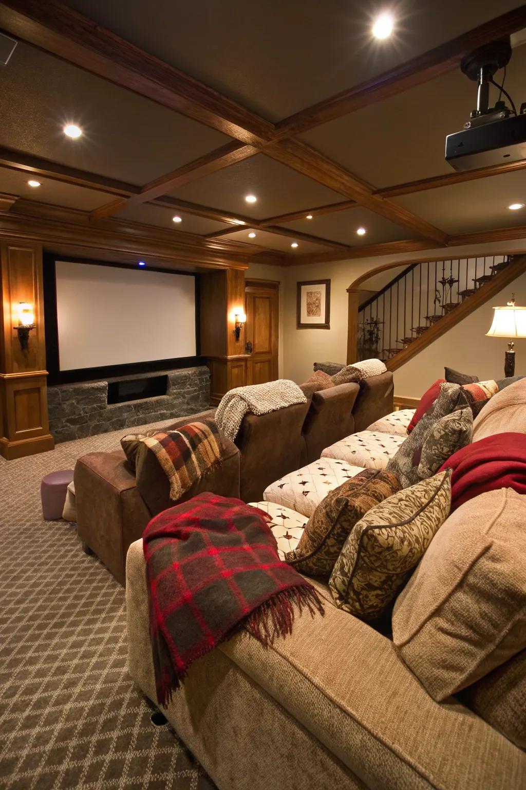 Comfort-first seating is crucial for creating the ultimate projector room.