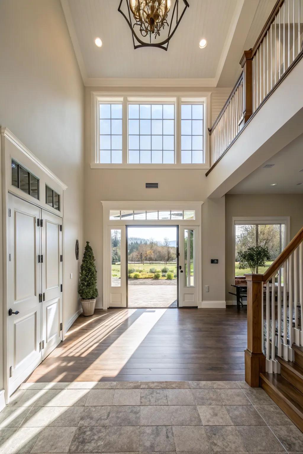 Removing walls to open up the entryway can result in a more spacious, welcoming zone.