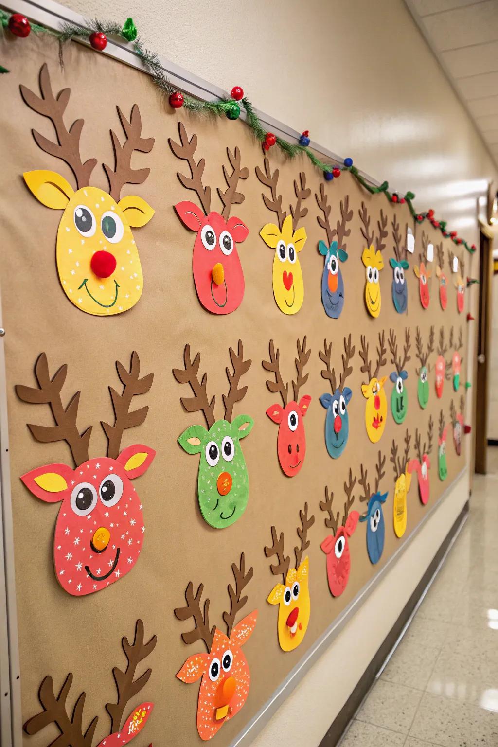 Playful reindeer shapes bring a joyful element to your holiday decor.