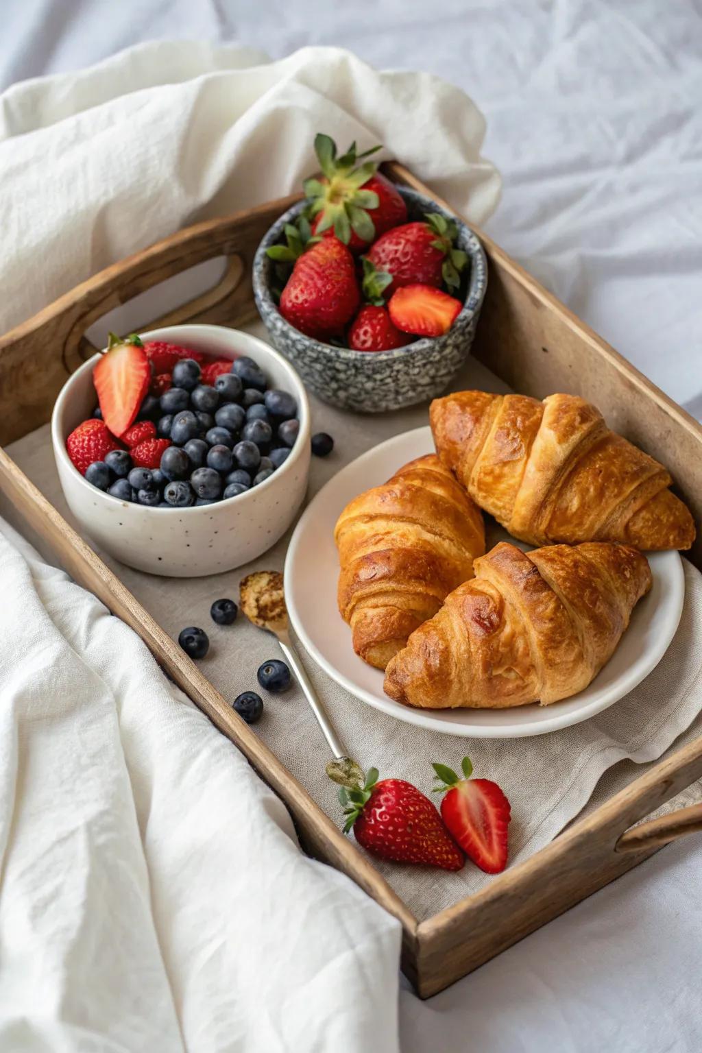 Savor the timeless enjoyment of baked twists with fresh berries to kickstart your day.