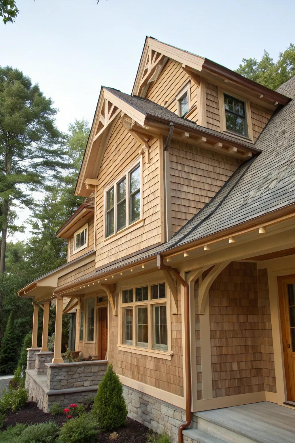 Craftsman-style house with a classic shed dormer.
